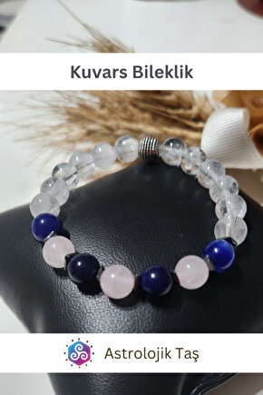 Kuvars Doğal Taş Bileklik (Pembe Kuvars & Kristal Kuvars)