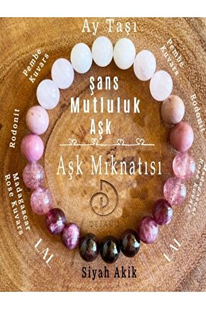 Gerçek Doğaltaş Aşk Ve Şans Mıknatısı Bileklik