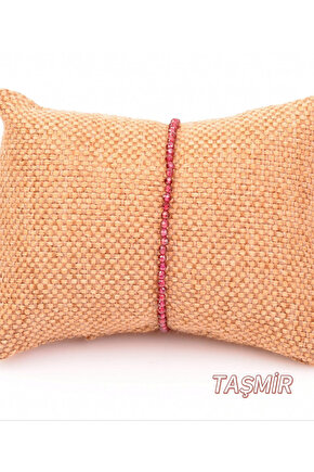 Lal Garnet Taşı Bileklik 3 mm ( Granat Taşı )