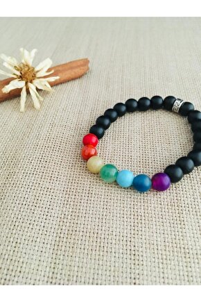 Doğaltaş 7 Çakra Oniks Bileklik
