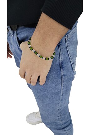 Unisex Parlak Boncuklu Bileklik