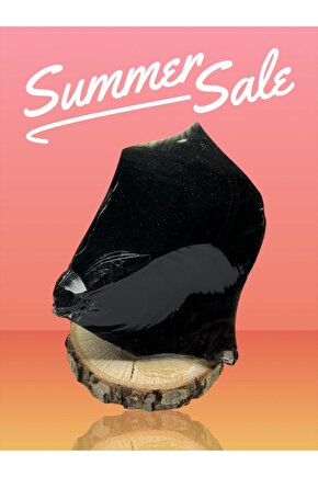 OBSİDYEN STANDLI KAYA(EJDERHA CAMI)(SERTİFİKALI)