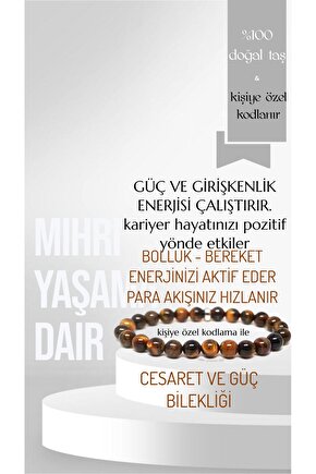 Kaplan Gözü Taşlı (CESARET VE GÜC, BEREKET) Bileklik