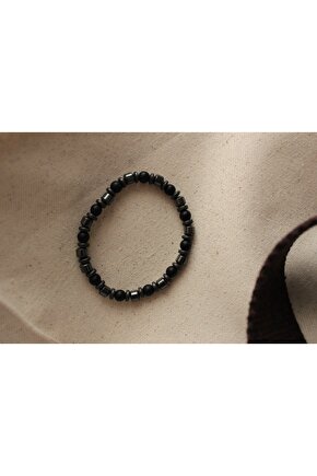 Oniks & Hematit Doğaltaş Bileklik