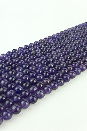 Ametist 8 mm Doğal Taş 1 Dizi