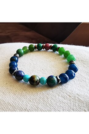 Boğa Burcu  Doğaltaş Bilekliği