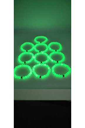 Fosforlu Kedigözü 10Lu Bileklik-Karanlıkta Parlar-Sevgili Arkadaş Kombini Hediyelik Aksesuar