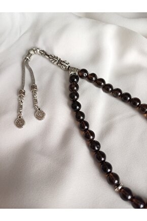 DUMANLI KUVARS DOĞAL TAŞ TESPİH