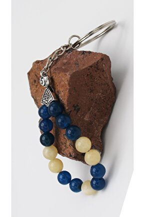 Taraftar Akik Kalsit Doğaltaş Anahtarlık