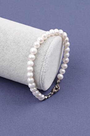 Doğal İnci Bileklik 6 mm Şekilsiz Kesim