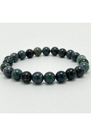 Sertifikalı Afrika Turkuaz 8mm Elastik Misinalı Doğal Taş Bileklik
