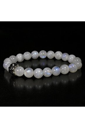 Aytaşı Doğal Taş Bileklik - Çelik Detaylı