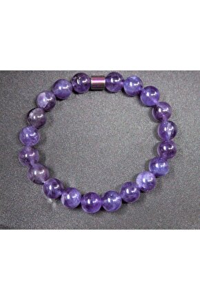 8 Mm Doğaltaş Ametist Bileklik