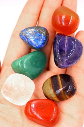 7 Çakra ( Pozitif Ortam Için Şifa ) Doğal Taş Set