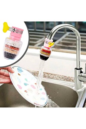 ® 6 Katmanlı Musluk Ucu Filtreli Su Tasarruflu Hijjenik Musluk Başlığı