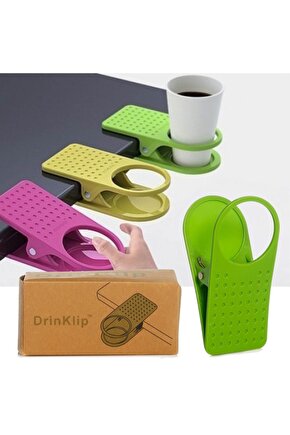 Buffer® Kıskaç Mandallı Masa Kenarı Bardak Tutucu Bardaklık Tutacağı