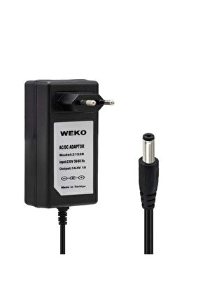Weko 14.4 Volt - 1 Amper 5.5*2.5 Uçlu Plastik Işıklı Kasa Priz Tip