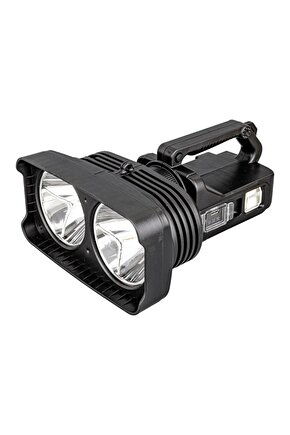 SÜPER PARLAK PİLLİ - ŞARJLI - 4 FARKLI MOD SEÇENEKLİ BATTAL BOY EL FENERİ W5123 (5273)