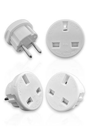 1 Adet İngiliz Fiş Adaptörü İngiltere Türkiye Priz Dönüştürücü Çevirici