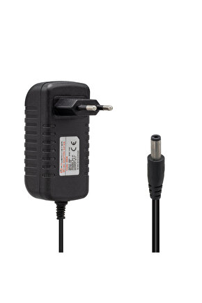 Powermaster Pm-4531 12 Volt - 2 Amper 5.5*2.5 Uçlu Plastik Kasa Priz Tipi Adaptör