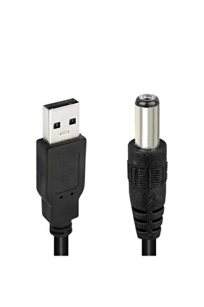 USB ERKEK 5.5*2.5 UÇLU ADAPTÖR JACKLI 1 MT KABLO
