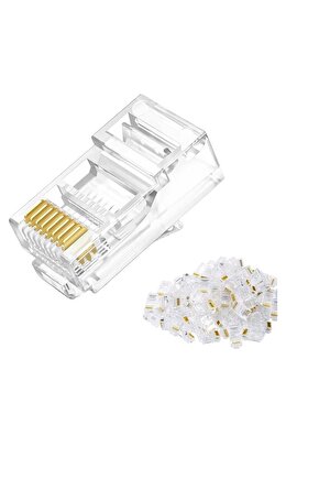 RJ45 Cat5 -Cat6 Uç 8P8C Soket 100 Adet