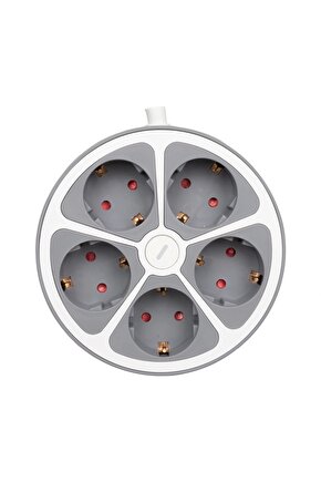 5Lİ ANAHTARLI 1.5 METRE GRUP PRİZ VE-G605Y (4887)