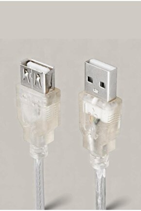 Şeffaf 5m USB 2.0 Uzatma Kablosu – Güvenli ve Sabit Aktarım