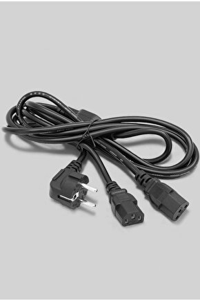 1.8 Metre Çift Güç Çıkışlı PC Power Kablosu – Dişi IEC C13 AC220V Tek Priz