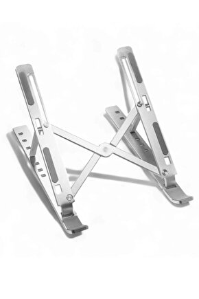Katlanabilir Alüminyum Laptop Standı – Gri Renk, Taşınabilir ve Dayanıklı
