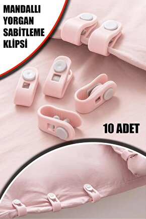 Mandallı Yorgan Sabitleyici Klips Seti 10lu | Kaymaz ve Pratik Kullanım
