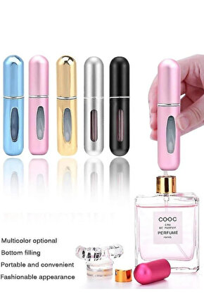 1 ADET Doldurulabilir Parfüm Şişesi 5 Ml Renkli