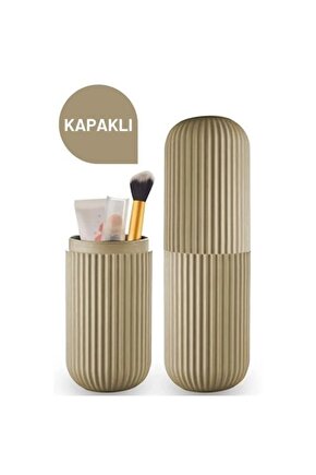 Çok Amaçlı Seyahat Tipi Diş Fırçası Kabı Makyaj Malzemesidiş Macunu Kabı