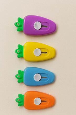 1 Adet Renkli Havuç Şekilli Mini Falçata Maket Bıçağı