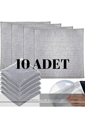 10 Adet Çok Amaçlı Tel Çizmez Bulaşık Bezi