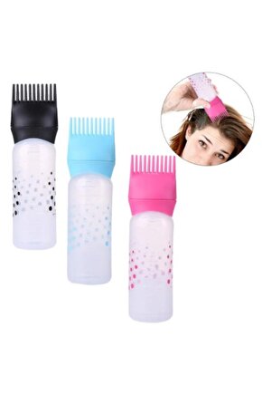 Taraklı Saç Boyama ve Bakım Yağı Uygulama Şişesi