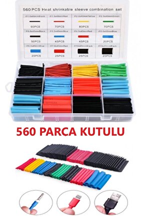 560 Adet Isıyla Daralan Makaron Seti Kablo Koruyucu Kablo Yalıtım Tamir