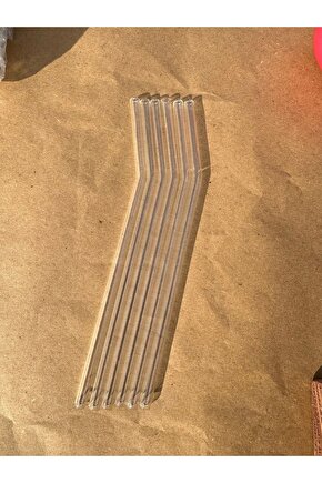 6 lı Cam Pipet 7 mm Eğimli 20 cm uzunluk Borosilikat Parti & Hobi