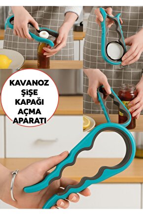 Silikon Kavanoz Açacağı – Farklı Kapak Boyutlarına Uygun Pratik Yardımcı Açacak