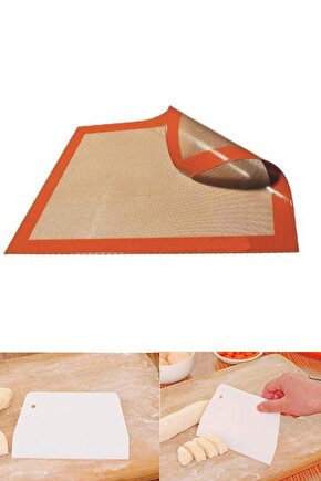 Iles Silikon Silpat, Hamur Açma Matı+hamur Kesici