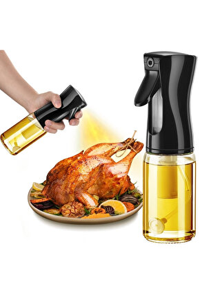 Cam Sprey Airfryer Yağdanlık | Zeytinyağı Sirke Yağ Püskürtücü | Fritöz Yağ Püskürtücü 300ML