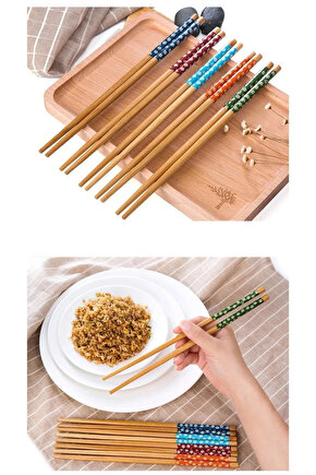 Leon Life Organik Bambu Çin Çubuğu Chop Sticks 5 Çift