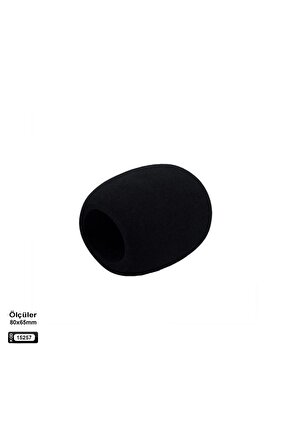 MİKROFON SÜNGERİ SİYAH EL MİKROFONU Uyumlu