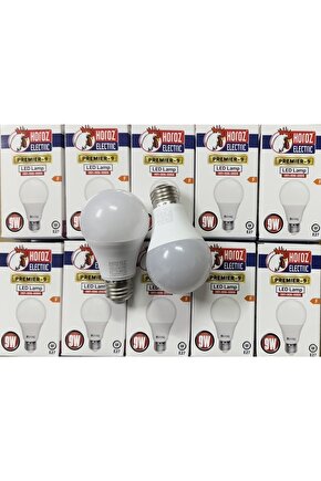 Horoz Aydınlatma 9 Watt Günışığı Led Ampül 10 Ad %80 Tasarruflu