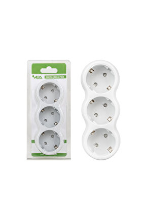 VE-2211-3GW A CLASS 3LÜ  DİKEY ÇOKLU PRİZ (MADE IN MALAYSIA) (K0)