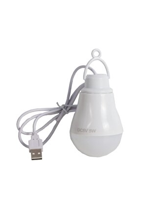 Pm-12765 5 Watt 6 Volt Usb Kablolu 1 Metre Led Ampul Beyaz