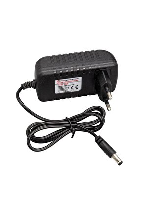 12 Volt - 2 Amper Plastik Kasa Priz Tip 5.5*2.1 Uç Mini Cihaz Adaptör