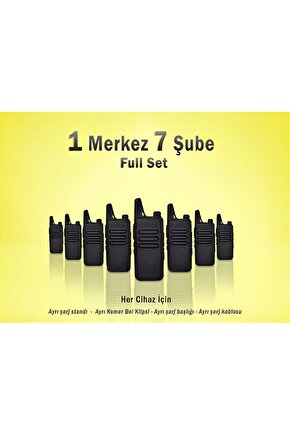 Çaycı Telsizi 1 Merkez 7 Şube Full Set