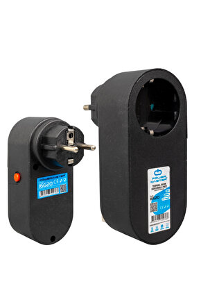 Pm-16620 10 Amper - 2500 Watt Tekli Siyah Oval Kasa Termal Akım Korumalı Priz