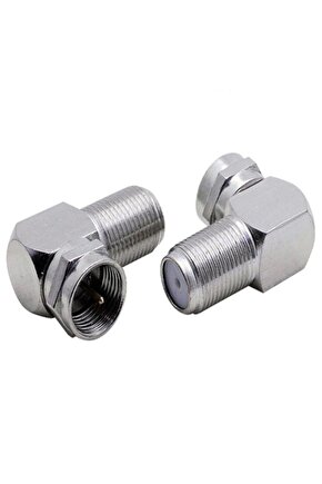 Uj 12112 Hızlı F Konnektör 10 Adet L Fiş 90 Derece Çevirici L Konnektör